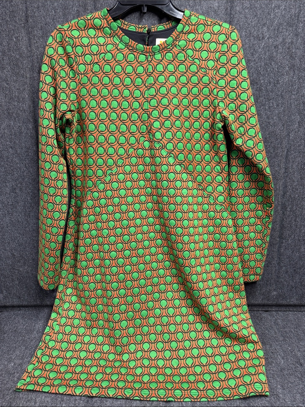Maeve Green and Brown Geometric Midi Dress - Picture 2 of 7